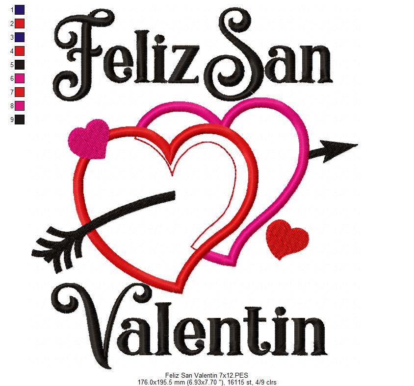 Feliz San Valentin - Applique