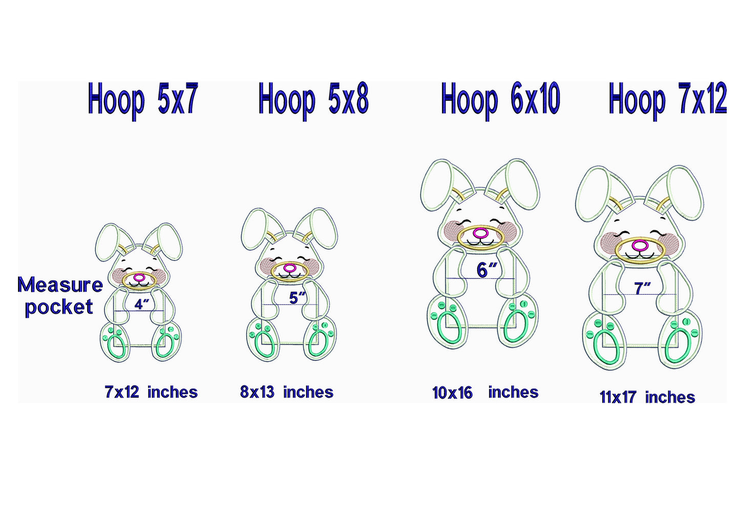 Bunny Sitting Candy Holder - ITH Project - Machine Embroidery Design