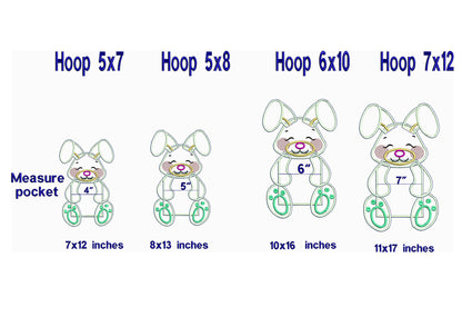 Bunny Sitting Candy Holder - ITH Project - Machine Embroidery Design