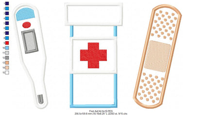 First Aid kit - Applique - Machine Embroidery Design