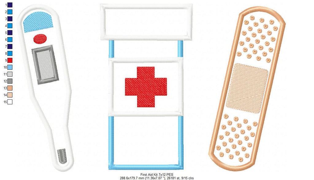 First Aid kit - Applique - Machine Embroidery Design
