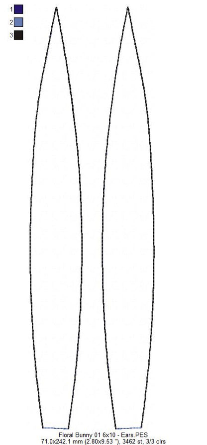 Boho Daisy Floral Bunny Door Hanger- ITH Project - Machine Embroidery Design