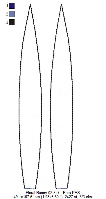 Boho Rose Hips Floral Bunny Door Hanger- ITH Project - Machine Embroidery Design