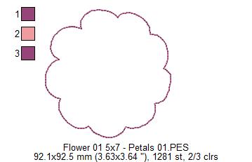 Spring Lilac Flower - ITH Project - Machine Embroidery Design