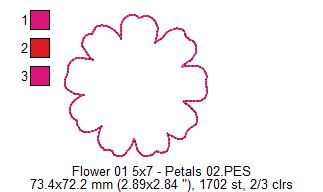 Spring Lilac Flower - ITH Project - Machine Embroidery Design