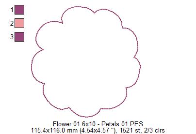Spring Lilac Flower - ITH Project - Machine Embroidery Design
