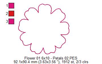 Spring Lilac Flower - ITH Project - Machine Embroidery Design