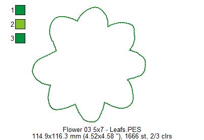 Spring Red Flower - ITH Project - Machine Embroidery Design