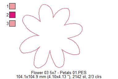 Spring Red Flower - ITH Project - Machine Embroidery Design