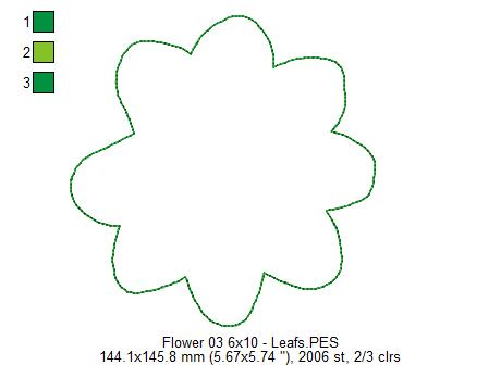 Spring Red Flower - ITH Project - Machine Embroidery Design