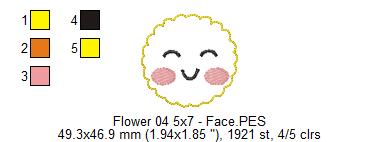 Spring Blue Flower - ITH Project - Machine Embroidery Design