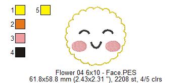 Spring Blue Flower - ITH Project - Machine Embroidery Design