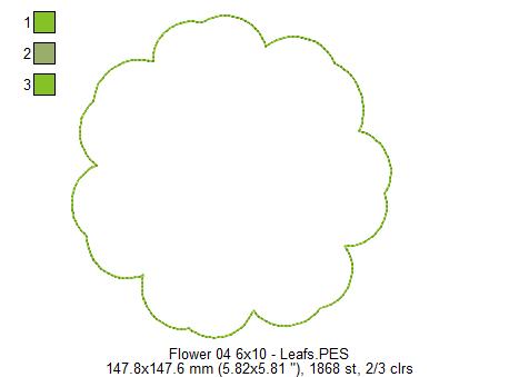 Spring Blue Flower - ITH Project - Machine Embroidery Design