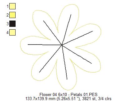 Spring Blue Flower - ITH Project - Machine Embroidery Design