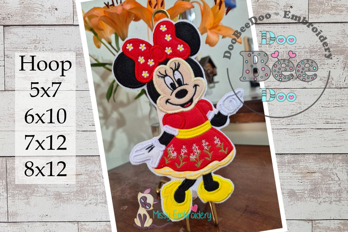Minnie Mouse Paper Towel Holder Cover – ITH Project – Machine Embroidery Design
