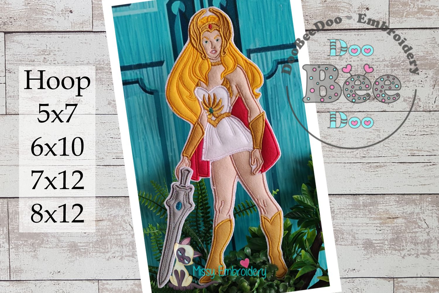 She-Ra – ITH Project – Machine Embroidery Design – DooBeeDoo Machine ...