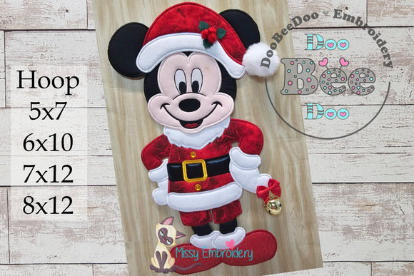 Mickey Christmas - ITH Project - Machine Embroidery Design