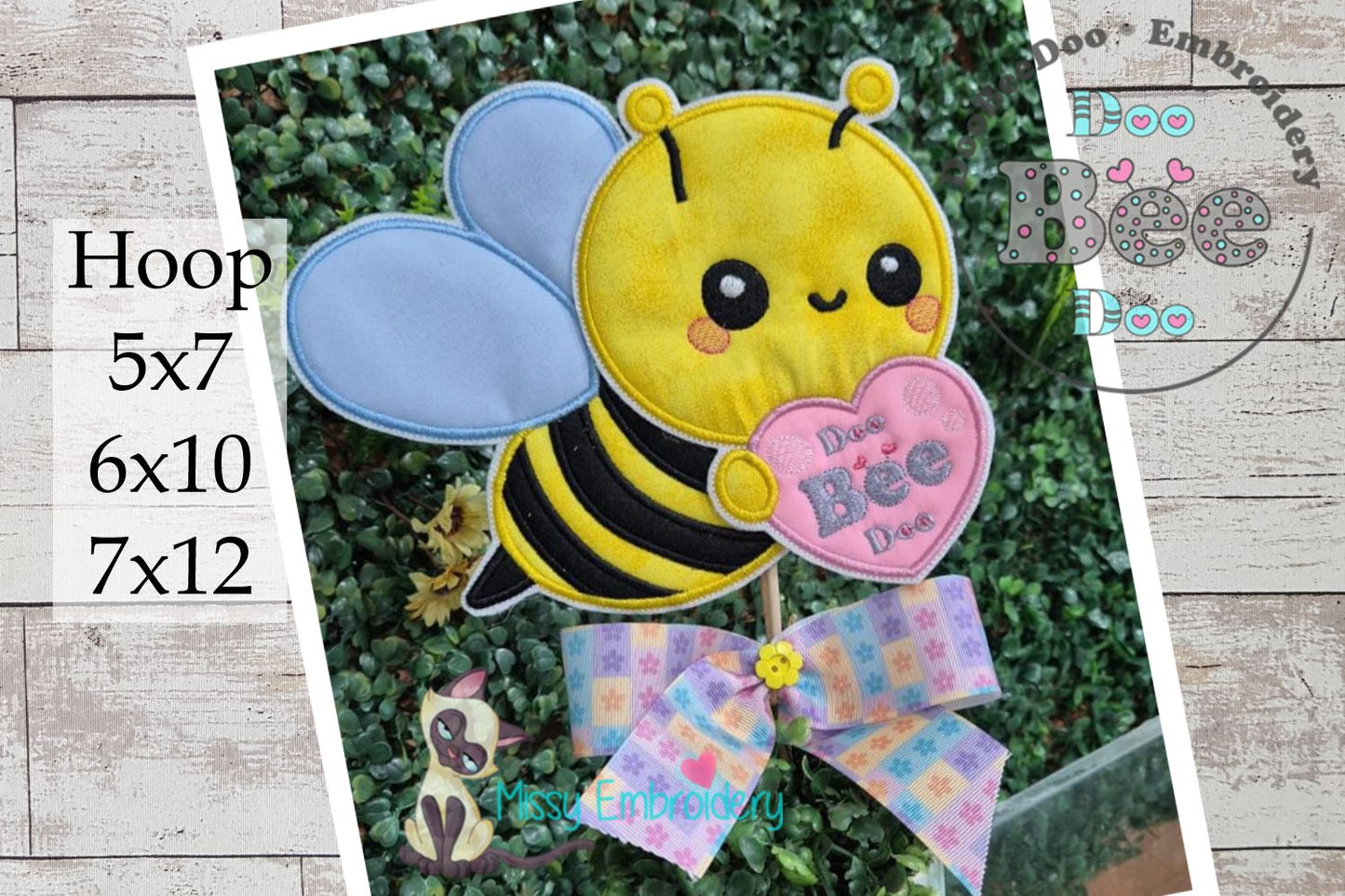 DooBeeDoo Bee - Beginner-Friendly ITH Project with Video Tutorial - Machine Embroidery Design