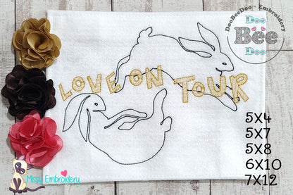 Love on Tour Harry Styles - Fill Stitch Redwork