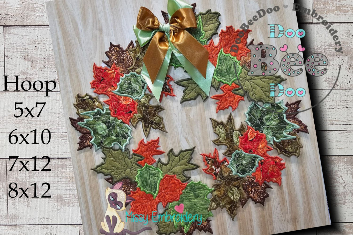 Fall Wreath - ITH Project - Machine Embroidery Design