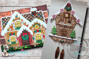 Set Christmas House and Cuckoo Clock - ITH Project - Machine Embroidery Design