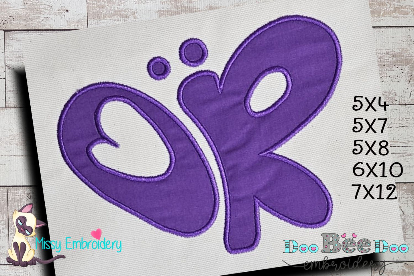 Olivia Rodrigo OR Butterfly - Applique - Machine Embroidery Design