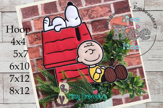 Snoopy and Charlie Brown Doghouse - ITH Project - Machine Embroidery Design