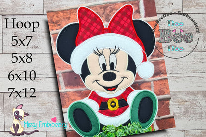 Minnie Christmas - ITH Project - Machine Embroidery Design