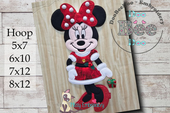 Christmas Minnie - ITH Project - Machine Embroidery Design