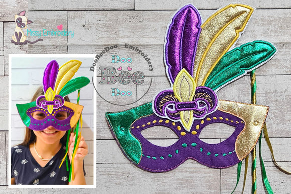 Mardi Gras Mask 2 - ITH Project - Machine Embroidery Design