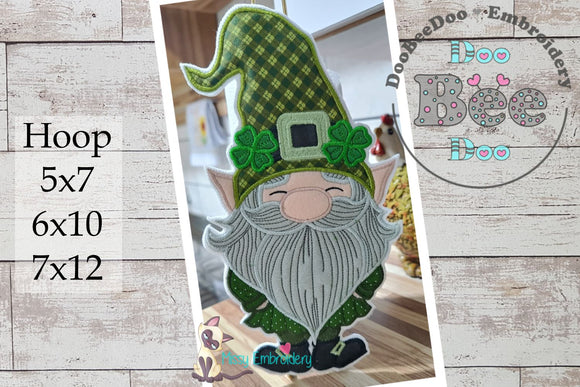 Gnome Leprechaun Paper Towel Holder Cover - ITH Project - Machine Embroidery Design