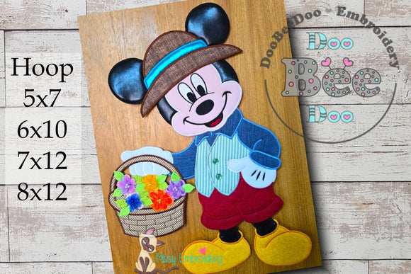 Spring Mickey - ITH Project - Machine Embroidery Design