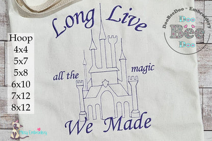 Long Live - Taylor Swift - Fill Stitch Redwork
