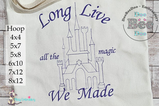 Long Live - Taylor Swift - Fill Stitch Redwork
