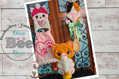 Valentines Kitty Kitchen Set - ITH Project - Machine Embroidery Design