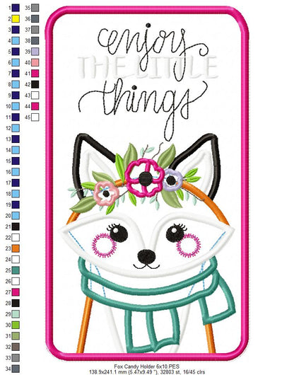 Boho Animals Candy Holder Set of 4 Designs - ITH Project - Machine Embroidery Design