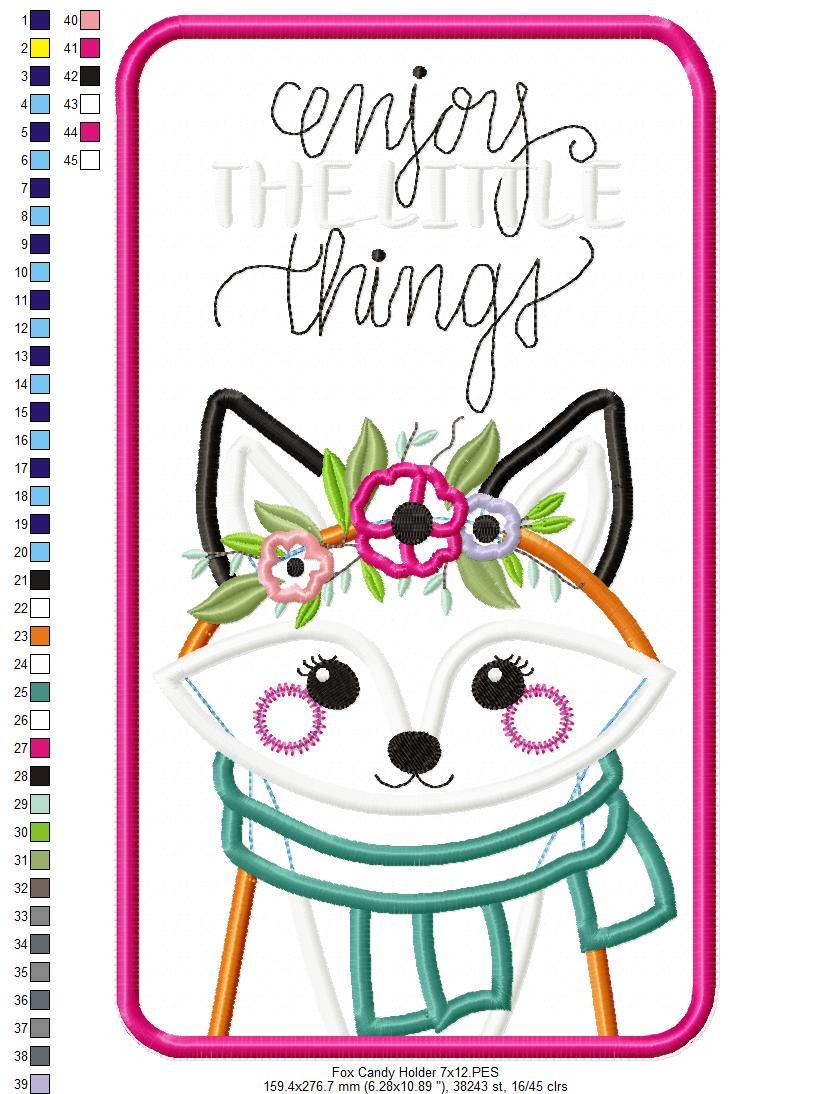 Boho Animals Candy Holder Set of 4 Designs - ITH Project - Machine Embroidery Design