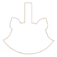 Fox Keychain - ITH Project - Machine Embroidery Design