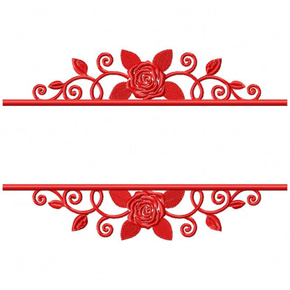 Floral Frame - Fill Stitch - Machine Embroidery Design