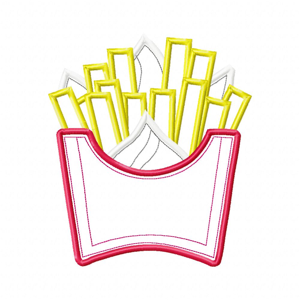 French Fries - Applique - Machine Embroidery Design