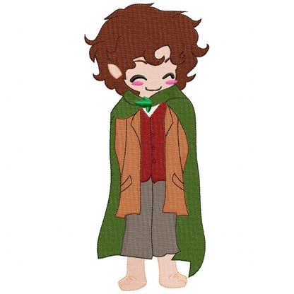 Frodo Baggins The Lord of the Rings - Fill Stitch - Machine Embroidery Design