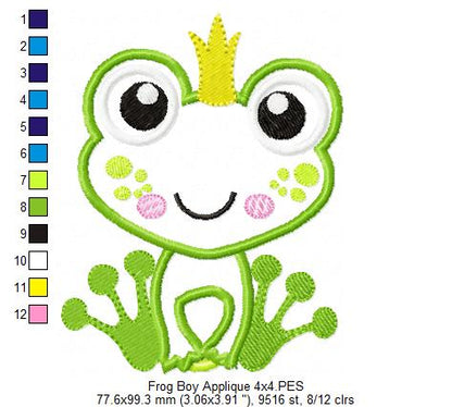 Prince Frog - Applique Embroidery