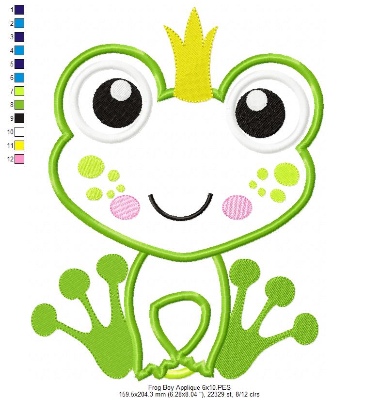 Prince Frog - Applique Embroidery