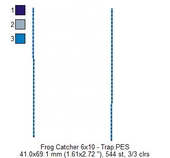 Dragonfly Frog Catcher Ornament - ITH Project - Machine Embroidery Design