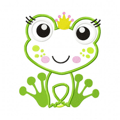 Princess Frog - Applique Embroidery