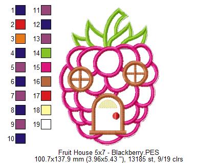 Fruit´s House Door Ornament - ITH Project - Machine Embroidery Design