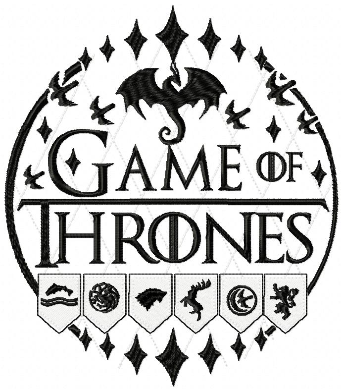 Game of Thrones Logo - Fill Stitch - Machine Embroidery Design