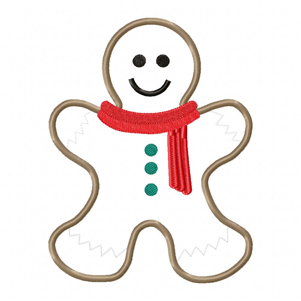Gingerbread - Applique - Machine Embroidery Design