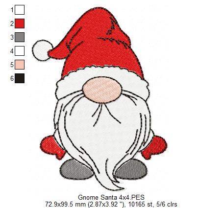 Little Gnome for Christmas 🎄 – Fill Stitch - Machine Embroidery Design