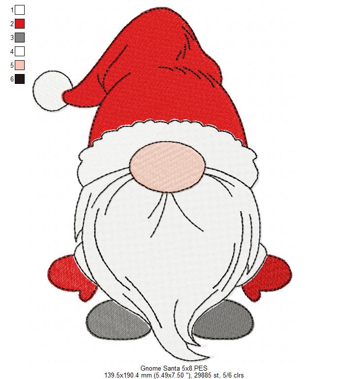 Little Gnome for Christmas 🎄 – Fill Stitch - Machine Embroidery Design